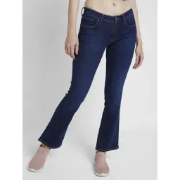 Spykar Dark Blue Bootcut Fit High Rise Jeans-picture-16