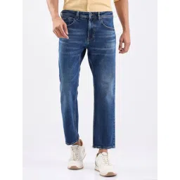 Spykar Dark Blue Cotton Regular Fit Jeans-picture-27