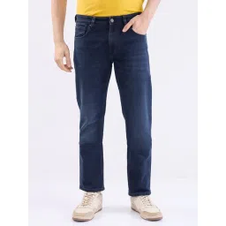 Spykar Dark Blue Cotton Regular Fit Jeans-picture-30