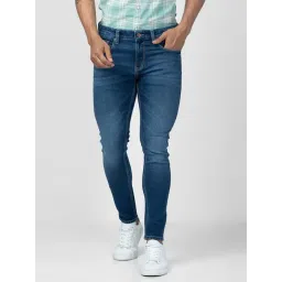 Spykar Dark Blue Cotton Slim Fit Jeans-picture-29