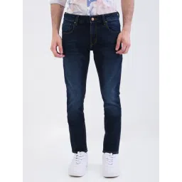 Spykar Dark Blue Cotton Slim Fit Jeans-picture-20