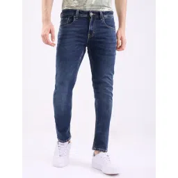 Spykar Dark Blue Cotton Slim Fit Jeans-picture-39