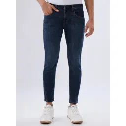 Spykar Dark Blue Cotton Slim Fit Jeans-picture-34