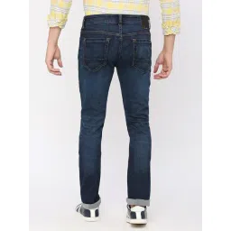 Spykar Dark Blue Cotton Slim Fit Jeans image 2