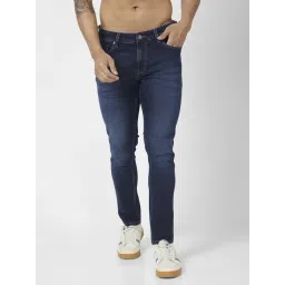 Spykar Dark Blue Cotton Super Slim Fit Jeans-picture-11