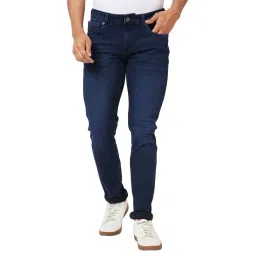 Spykar Dark Blue Slim Fit Low Rise Jeans-picture-19