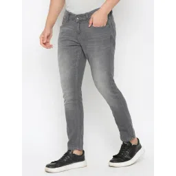 Spykar Dark Grey Slim Fit Lightly Washed Jeans-picture-18