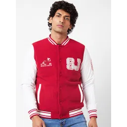 SPYKAR Graphic Printed Stand Collar Bomber Jacket-picture-37