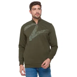 Spykar Green High Neck Sweatshirt-image-0