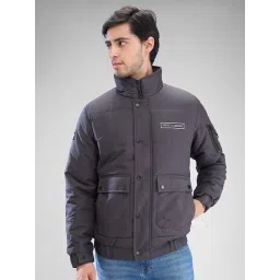 Spykar Grey Regular Fit Quilted Jacket-picture-10
