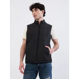 Spykar Jet Black Polyester Regular Solid Jackets-picture-27