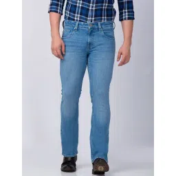 Spykar Light Blue Cotton Bootcut Fit Jeans-picture-25