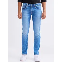 Spykar Light Blue Cotton Slim Fit Jeans-picture-18