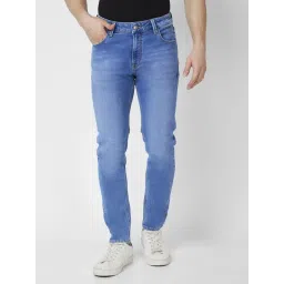 Spykar Light Blue Cotton Super Slim Fit Jeans-picture-34