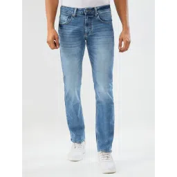 Spykar Light Blue Solid Mid Rise Jeans-picture-30