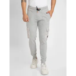 Spykar Light Grey Slim Fit Joggers image 1