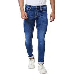 spykar Low Rise Super Slim Fit Blue Jeans for Men-picture-41