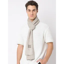 SPYKAR Men Acrylic Woolen Camel Muffler image 3