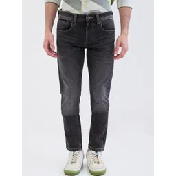 SPYKAR Men Black Cotton Slim Fit Low-Rise Jeans-picture-29