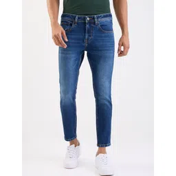SPYKAR Men Blue Cotton Slim Fit Mid-Rise Jeans-picture-22