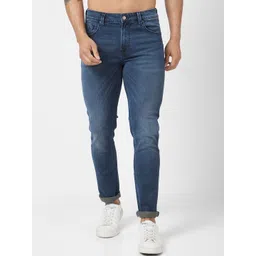 SPYKAR Men Blue Skinny Fit Low-Rise Light Fade Clean Look Stretchable Jeans-picture-36