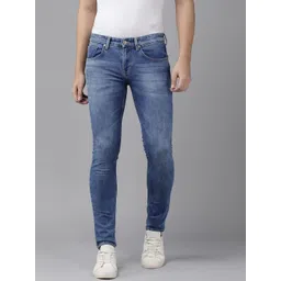 SPYKAR Men Blue Skinny Slim Fit Low-Rise Heavy Fade Clean Look Stretchable Jeans-picture-15