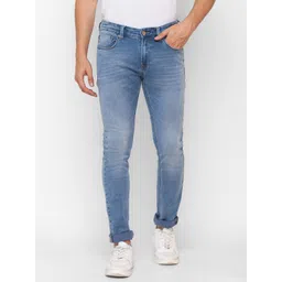 SPYKAR Men Blue Slim Fit Low-Rise Heavy Fade Jeans-picture-37