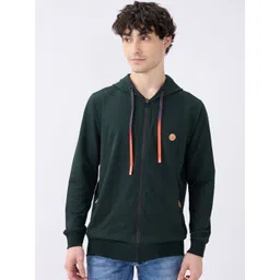 SPYKAR Men Bottle Green Cotton Regular Fit Casual Sweatshirts image 1