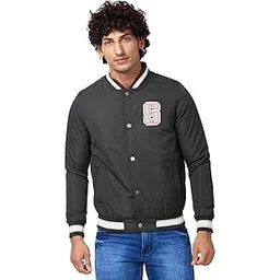 spykar Men Bottle Green Polyester Straight Fit Full Sleeve Plain Lapel Casual Jacket-picture-35