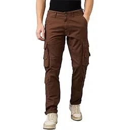spykar Men Brown Straight Fit Mid Rise Casual Cargo-picture-18