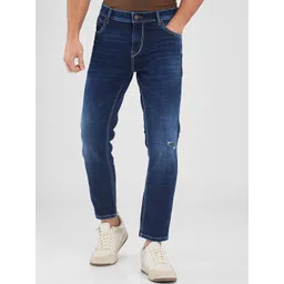 SPYKAR Men Casual Slim Fit Mildly Distressed Light Fade Stretchable Jeans-picture-31