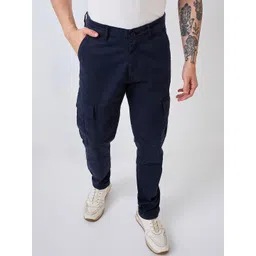 SPYKAR Men Cotton Mid Rise Cargo Trousers-picture-18