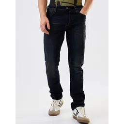 SPYKAR Men Cotton Relaxed Fit Low Distress Jeans-picture-22