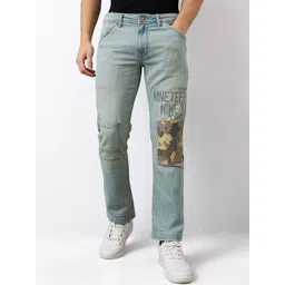 SPYKAR Men Cotton Relaxed Fit Mildly Distressed Jeans-picture-36