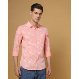 spykar Men Floral Slim Fit Cotton Shirt-picture-15