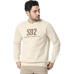 spykar Men Full Sleeve Regular Fit White Casual Sweatshirt-picture-20
