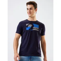 SPYKAR Men Graphic Printed Round Neck Cotton Slim Fit T-shirt-picture-42