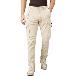 spykar Men Green Straight Fit Mid Rise Casual Cargo-picture-10