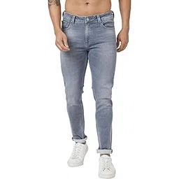 spykar Men Grey Cotton Stretch Super Slim Fit Tapered Length Clean Look Low Rise Jeans (Super Skinny)-picture-11
