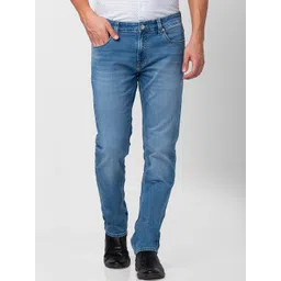 SPYKAR Men Mildly Distressed Light Fade Stretchable Cotton Jeans-picture-20