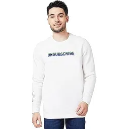 spykar Men Navy Blue Blended Slim Fit Full Sleeve Round Neck Plain Sweatshirt-picture-39