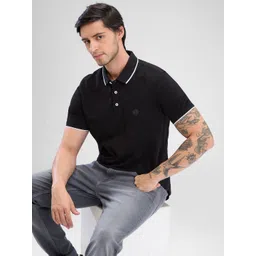 SPYKAR Men Polo Collar Solid Slim Fit T-shirt-picture-14