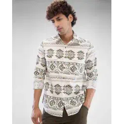 spykar Men Printed Slim Fit Shirt with Patch Pocket-picture-34
