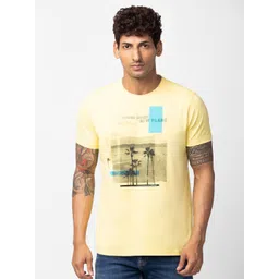 SPYKAR Men Printed Tropical Slim Fit Cotton T-shirt-picture-37