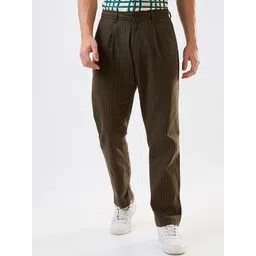 SPYKAR Men Regular Fit Mid-Rise Pleated Trousers-picture-36