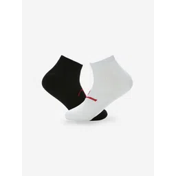 SPYKAR Men Set Of 2 White Black Solid Ankle Length Socks-picture-29