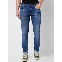 SPYKAR Men Skinny Fit Low-Rise Heavy Fade Stretchable Cotton Jeans-picture-31