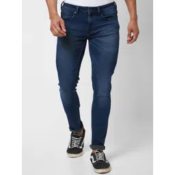 SPYKAR Men Skinny Fit Low-Rise Light Fade Cotton Stretchable Jeans-picture-36