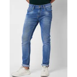 SPYKAR Men Skinny Fit Low-Rise Light Fade Cotton Stretchable Jeans-picture-28