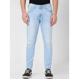 SPYKAR Men Slim Fit Cotton Mildly Distressed Jeans-picture-11